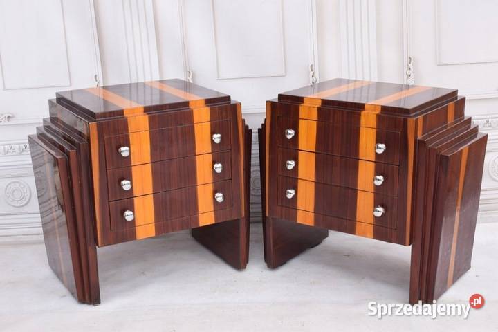 Dwie Komody Art Deco Stolik Nocny Szafki Szafy Kraków