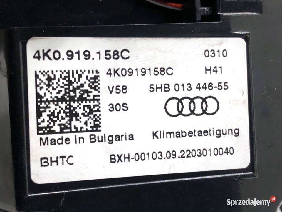 PANEL STEROWANIA NAWIEWU KLIMATYZACJI TYŁ AUDI Panele sterowania, przełączniki