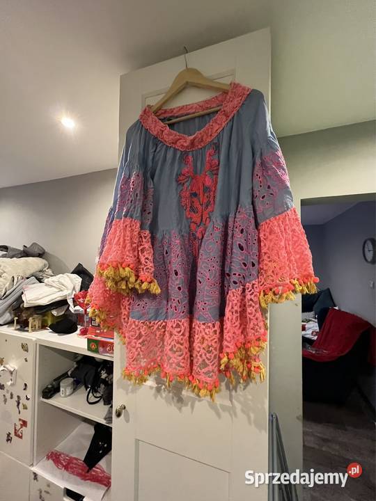 Antica Sartoria kolorowa koronkowa Bluzki i koszule