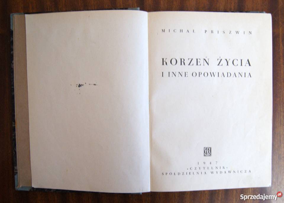 Michał Priszwin Korzeń życia 1947 lubelskie Parczew