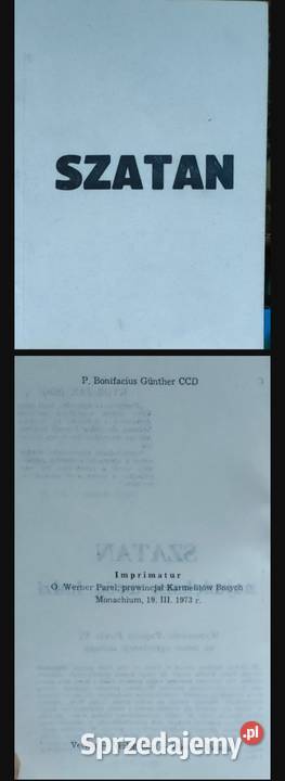 Szatan Imprimatur O Werner Parel Gorzów Wielkopolski sprzedam