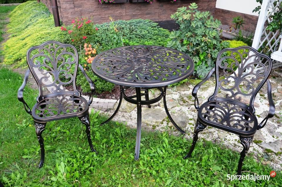 Meble ogrodowe aluminiowe 2 osobowy komplet małopolskie Lisia Góra