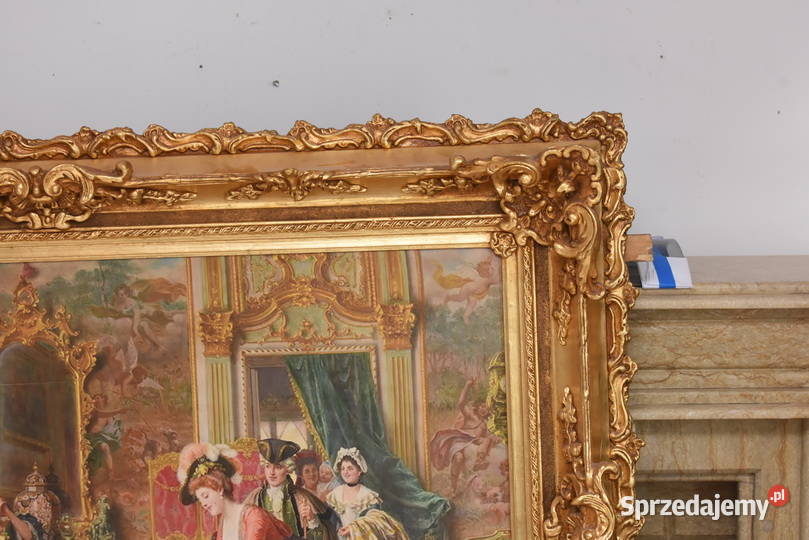 Obraz Olejny Arystokracja Obraz w Bogatej Złotej Kraków