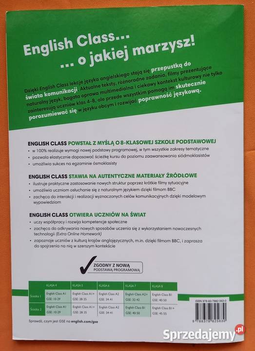 English Class A2 ćwiczenia językowe angielski miękka Książki do nauki języka obcego Małkinia Górna