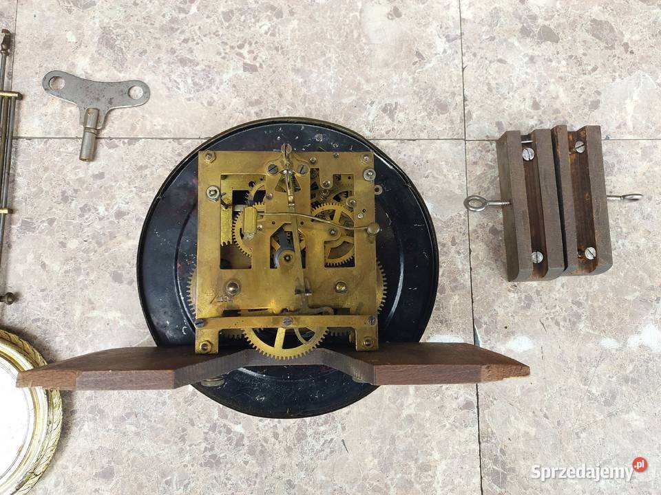 167 Zestaw mechanizm starego zegara ściennego Tczew