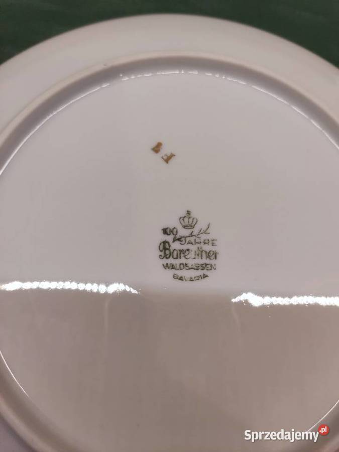 Filiżanka ze spodkiem i talerzykiem porcelana Głuchołazy