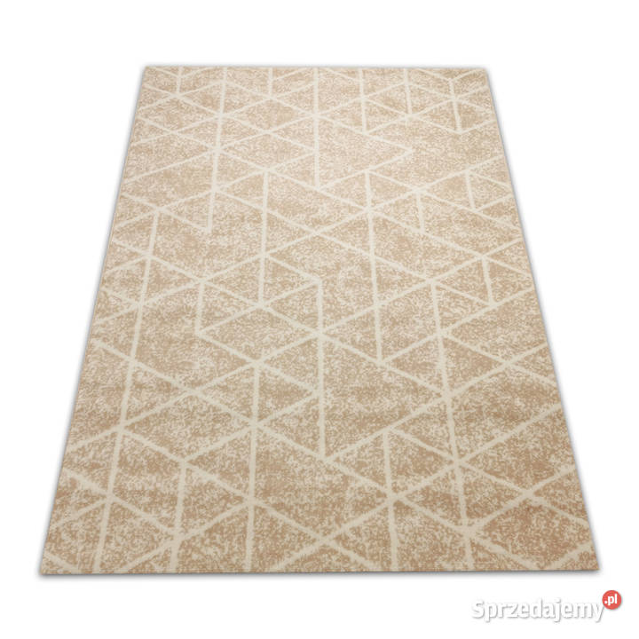 DYWAN 140X200 IDEA GEOMETRIA BEŻ GĘSTY WŁOS podlaskie Białystok