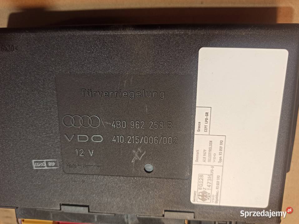 Moduł komfortu Audi A6 C5 4B0962258B sprzedam