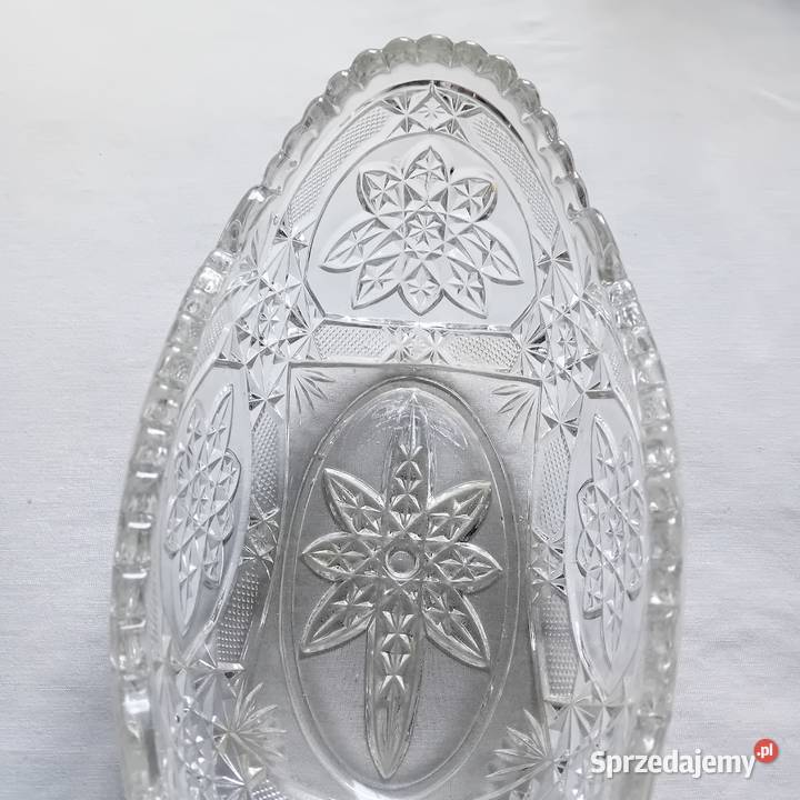 Żardiniera szkło prasowane pierwsza połowa XX w