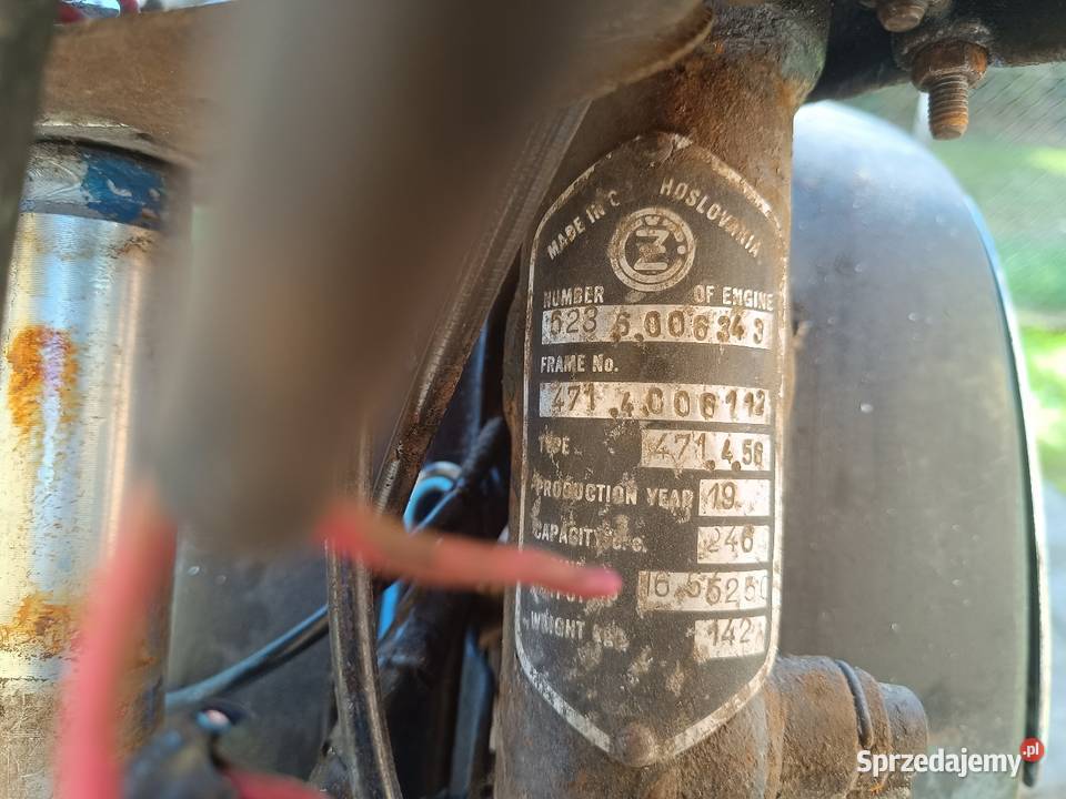 Cz 250 typ 471 nie 350 4724 rarytas Export UK Rok produkcji 1974 Bielsko-Biała