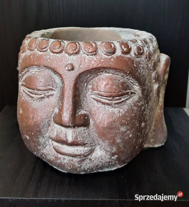 Budda głowa doniczka miedziana osłonka Buddha Dekoracje i ozdoby Kraków