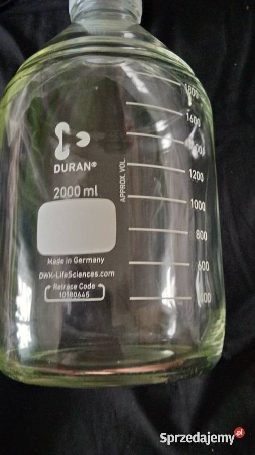 Butelka laboratoryjna ze szkła białego Duran z lubelskie Lublin sprzedam