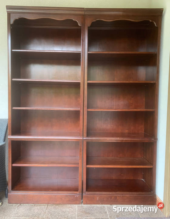 Drewniany regał biblioteczka stylowy ciemny brąz Meble mazowieckie