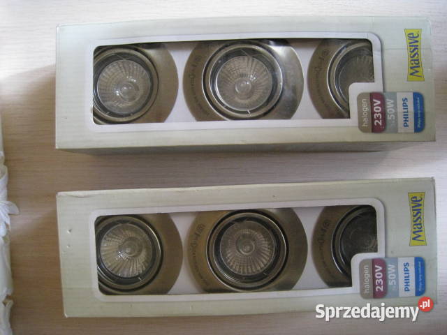 Lampy halogenowe sufitowe 230V 3x50W Philips śląskie Częstochowa