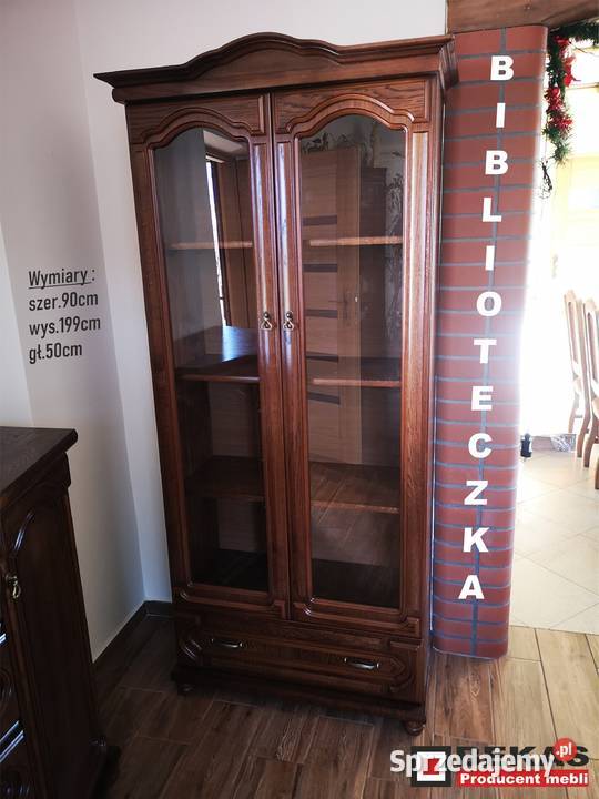 Biblioteczka 90 Witryna Clasik OPEN Dąb Rustikal