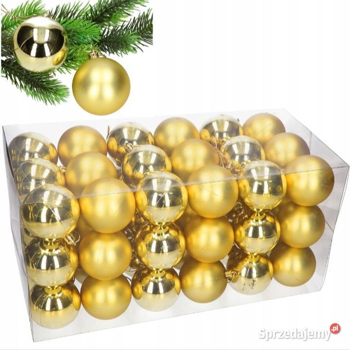 BOMBKI CHOINKOWE 6 54 BOMBKA ZESTAW ZŁOTE żółty wielkopolskie Suchy Las
