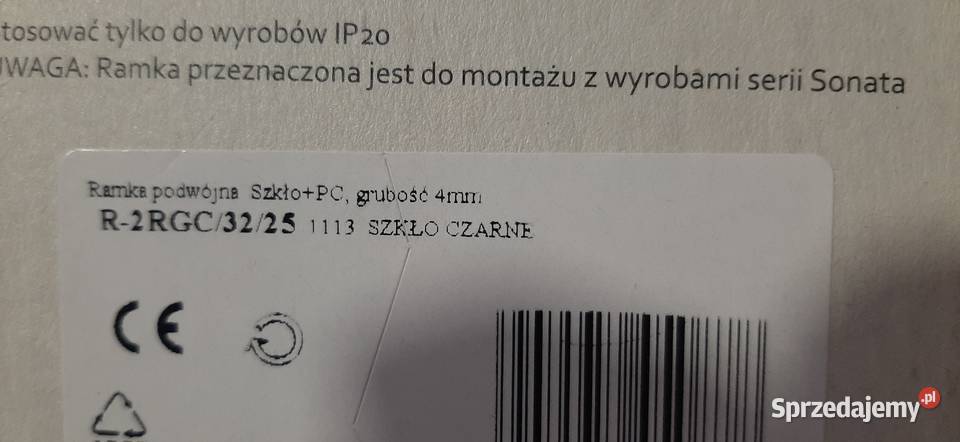 ospel sonata ramka dwukrotna szklana łódzkie Tomaszów Mazowiecki