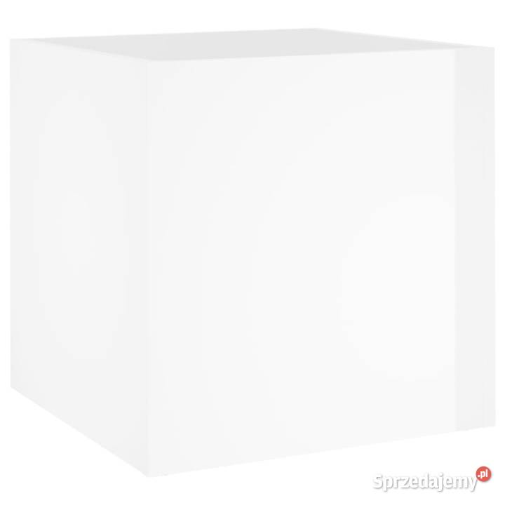 Donica biała z połyskiem 40x40x40 materiał Warszawa