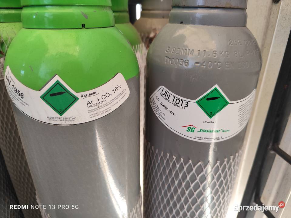 Butla CO2 30 mix ArCO2 40l tlen O2 40l Produkcja Elżbieta