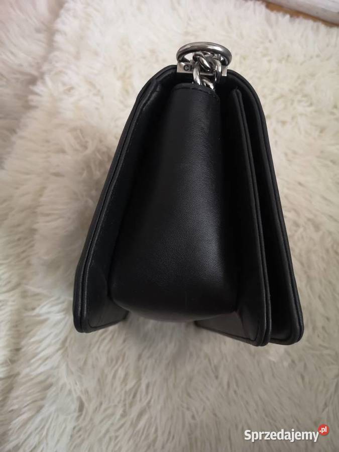 Torebka chanel boy jodełka czarna 25cm Torby i torebki