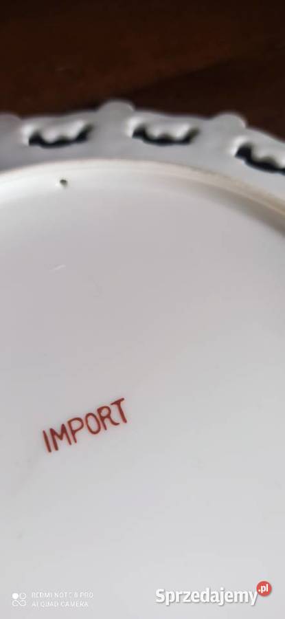 Talerz z bukietem ażur Do powieszenia Złocony Gdańsk