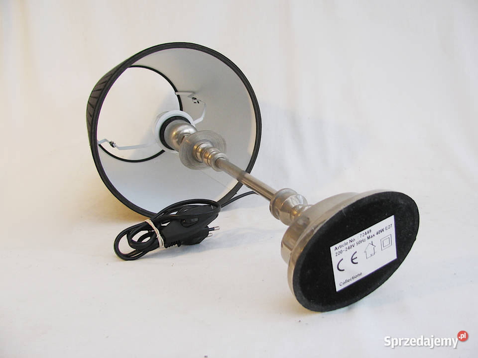 Duża Lampka nocna inox na nóżce
