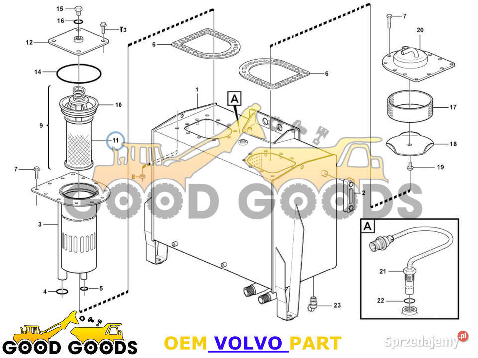 VOLVO FILTR HYDRAULICZNY 11445025 Części do maszyn budowlanych mazowieckie Władysławów
