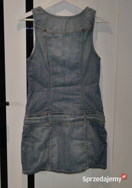 Guess świetna jeansowa dopasowana sukienka 36 S bez rękawa Wrocław