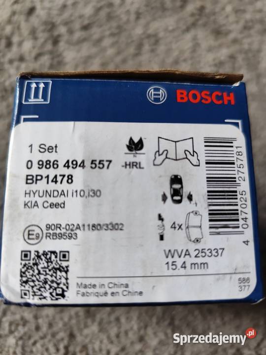 Bosch klocki hamulcowe tył kia Hyundai Klocki hamulcowe łódzkie