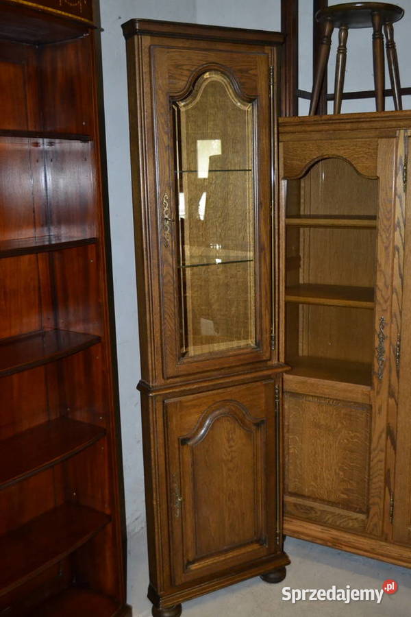 witryna szafka narożna dąb
