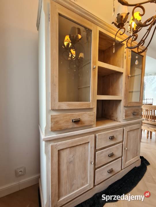 Kredens Witryna Drewno Palisander Kolonialne 160cm Miękinia