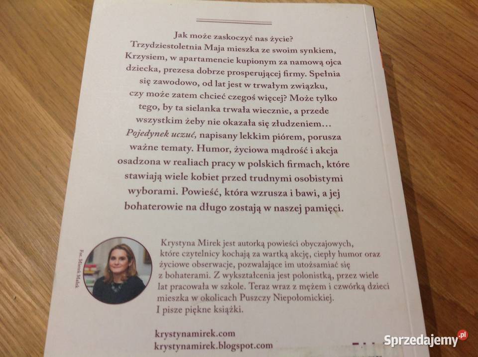 Książka Powieść POJEDYNEK UCZUĆ KRYSTYNA MIREK