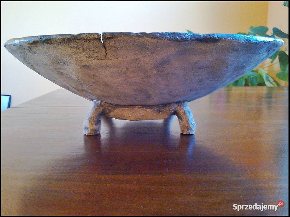 Patera z Ceramiki 39 Rękodzieło Vintage Okazja beżowy