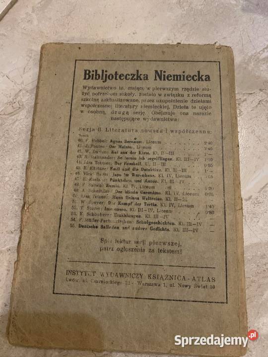 Der kampf der tertia Wilhelm Speyer książka z Jasło