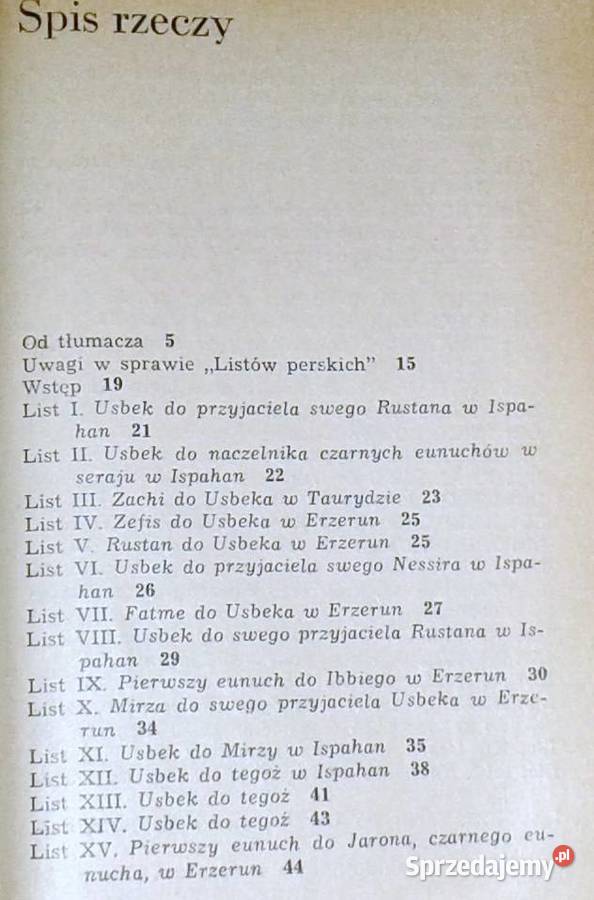 Listy perskie Charles de Montesquieu