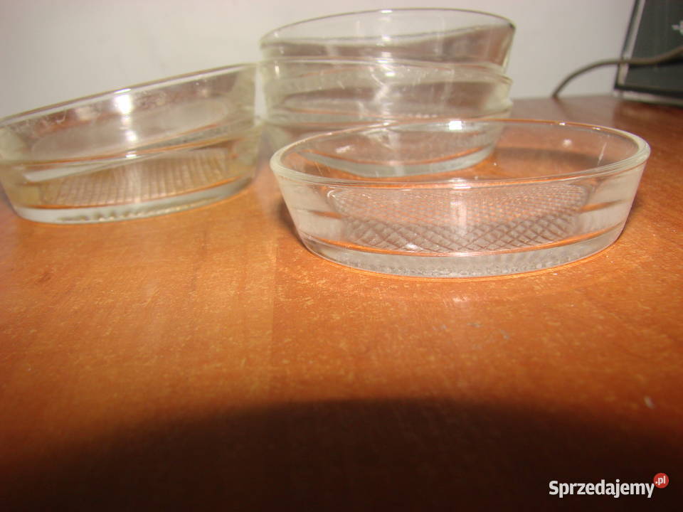 szklane podstawki PRL Pruszcz Gdański