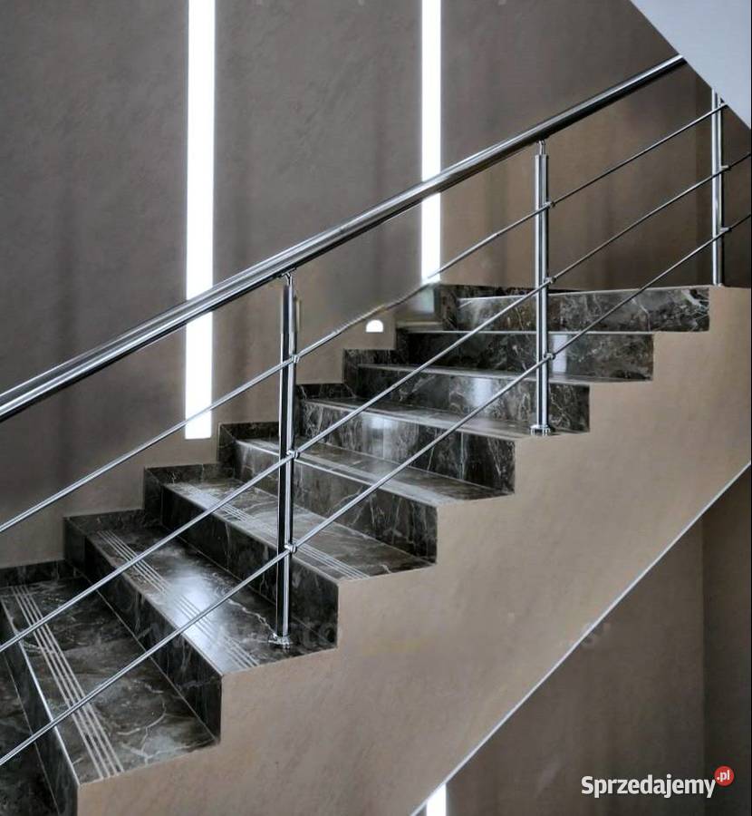 Schody z ciemnego kamienia 30x60 WYSOKI POŁYSK Łask