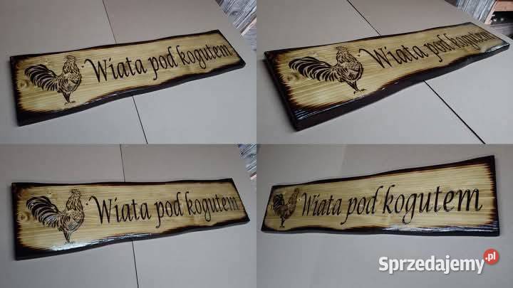 Deska z napisem na domek drewniany altanę szyld Dekoracje ogrodowe Roczyny