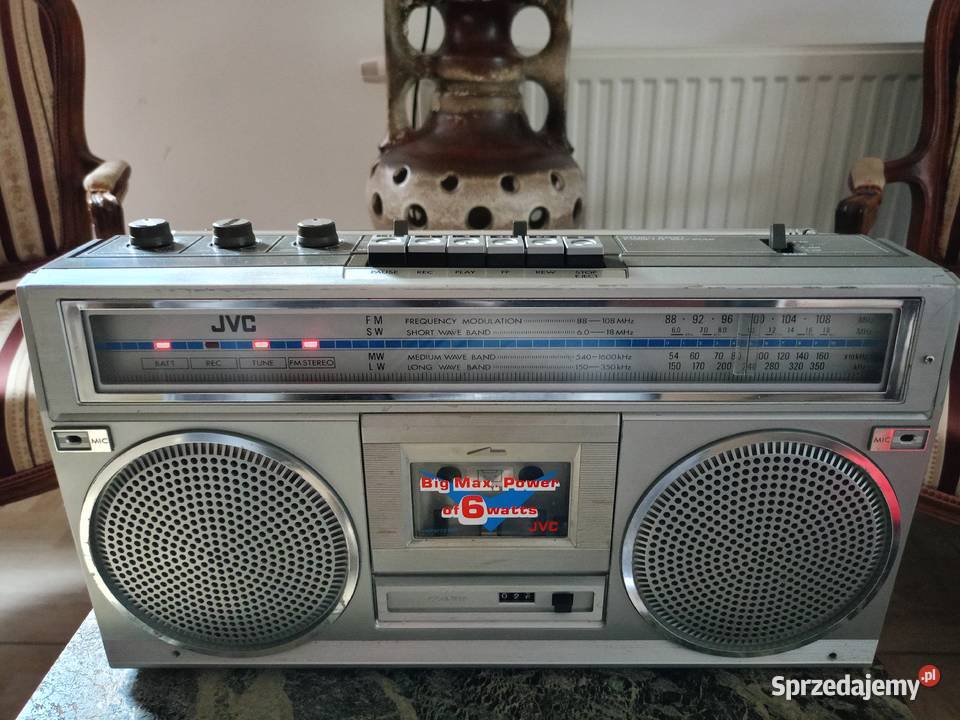 Zabytkowy Boombox JVC RC555L Japan Vintage wielkopolskie Drawski Młyn