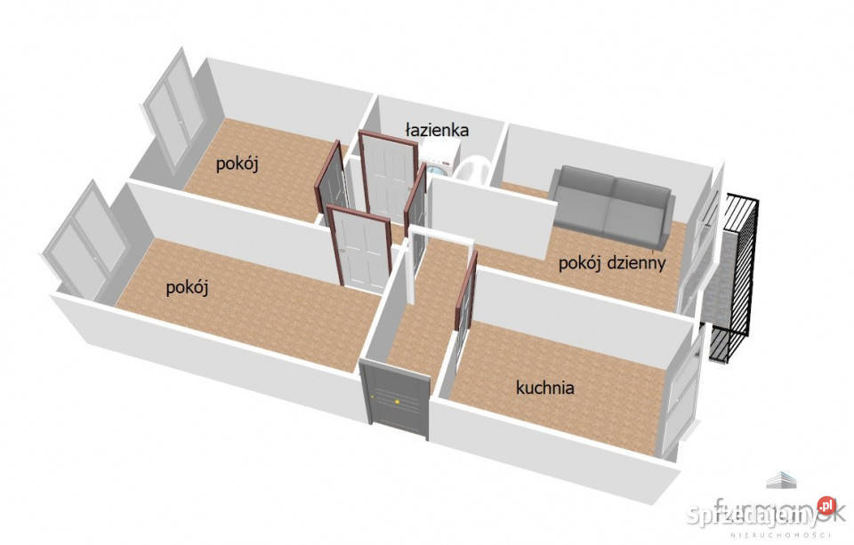 Mieszkanie Biłgoraj 574m2 3 pokojowe 57.4m2 Sprzedaż