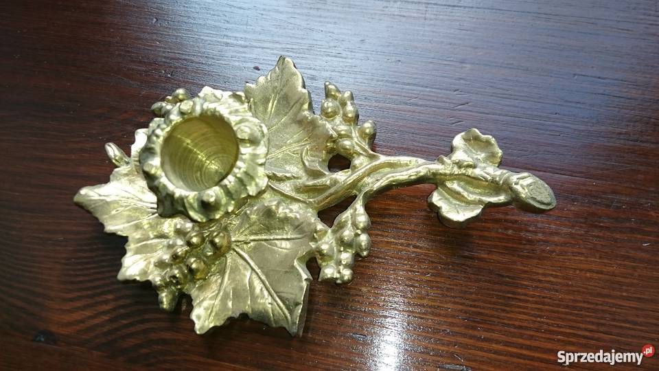 Stary antyczny mosiężny kaganek świecznik Kraków sprzedam