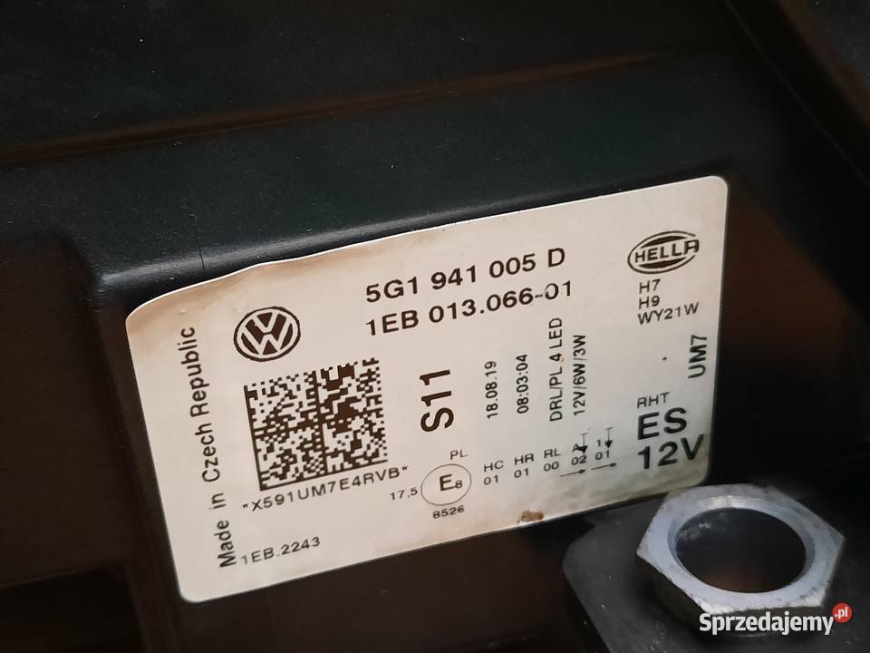 lampy przednie vw golf VII POLIFT europa stan Kwidzyn