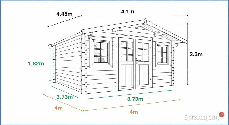 Domek z bali  14m2 Gardena 2 Łódź sprzedam