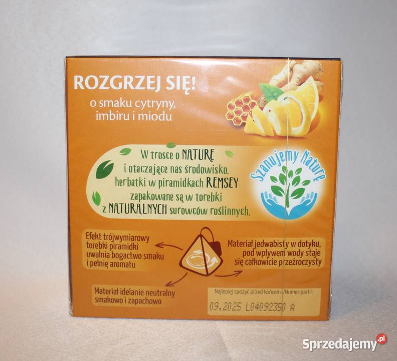 Herbata Remsey rozgrzej się owocowa imbir miód Stare Miasto