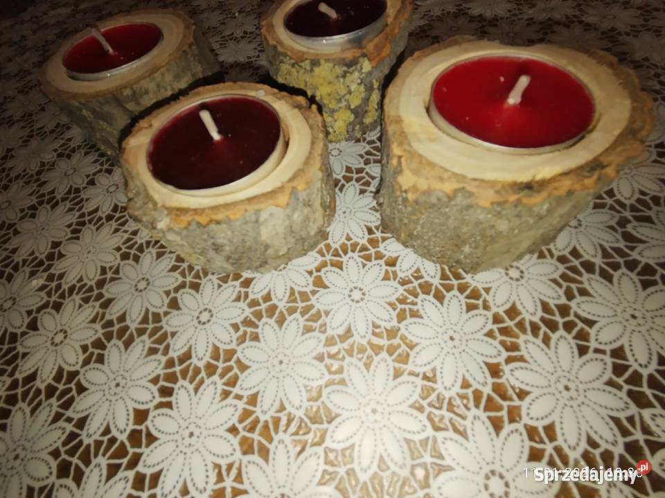 Świecznik drewniany kujawsko-pomorskie Szubin