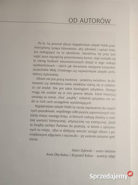 Najpiękniejsze zabytki Polski Adam Dylewski Anna Pozostałe świętokrzyskie Kielce sprzedam