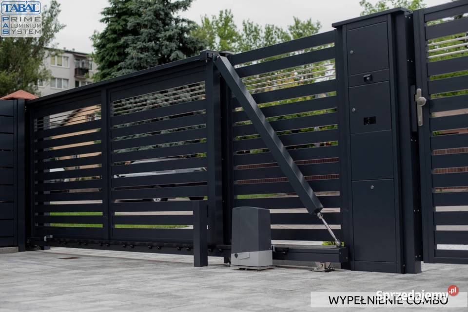 Brama aluminiowa przesuwna skrzydłowa
