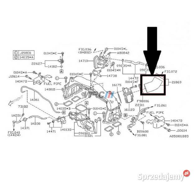 Rura intercooler Subaru Impreza Outback XV osobowe