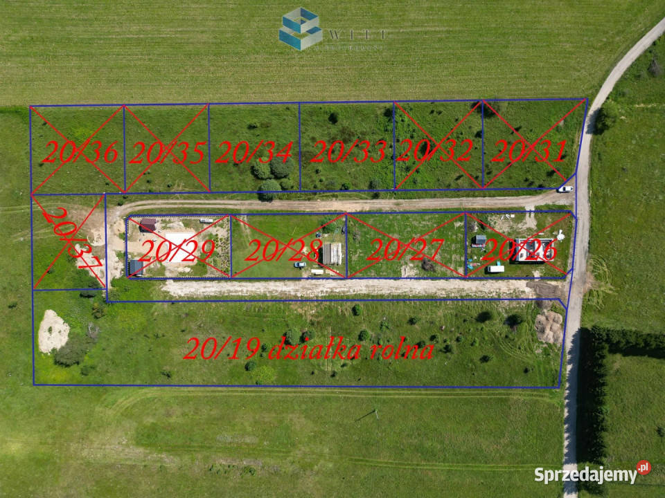 sprzedaży gruntu Kątno 1018m2 kanalizacja warmińsko-mazurskie sprzedam