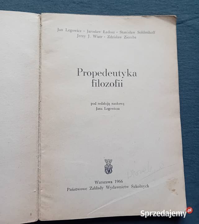 Propedeutyka filozofii Praca zbiorowa PZWS 1966 Koźminek